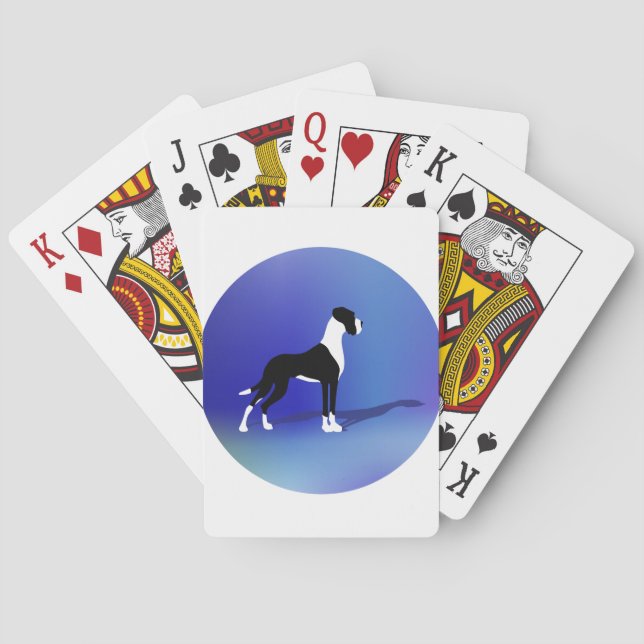 Black on blue playing cards (Back)