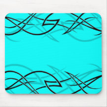 Black on Cyan "Elegance" Mousepad