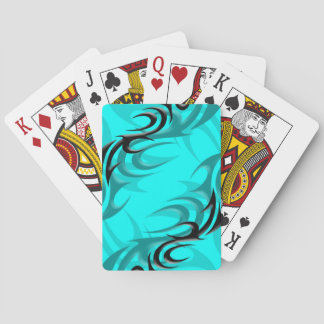 Black on Cyan "Smoke" Playing Cards