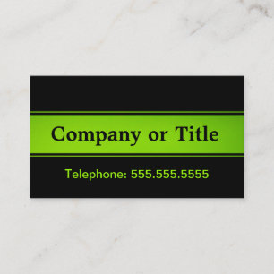 Black On Green On Black Business Card
