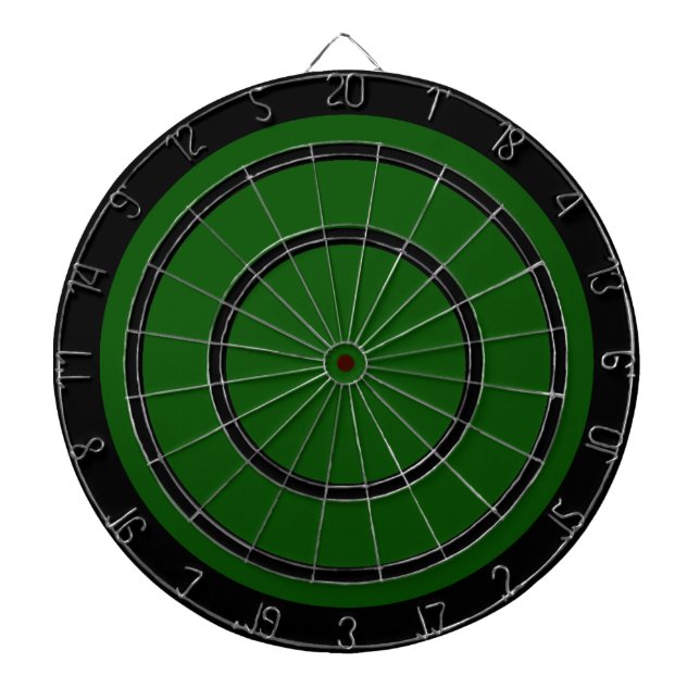 Black on Green Regulation Dart Board (Front)