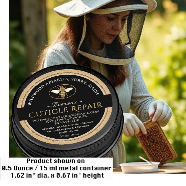 BLACK ON KRAFT Beeswax Cuticle Repair Label (Creator Uploaded)