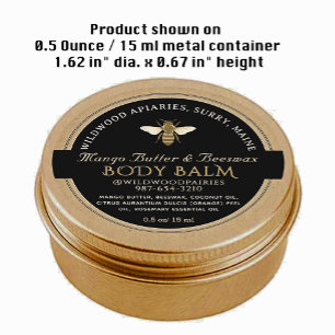 BLACK ON KRAFT Beeswax Lip Balm Label