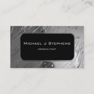 Black on Liquid Silver  Business Card