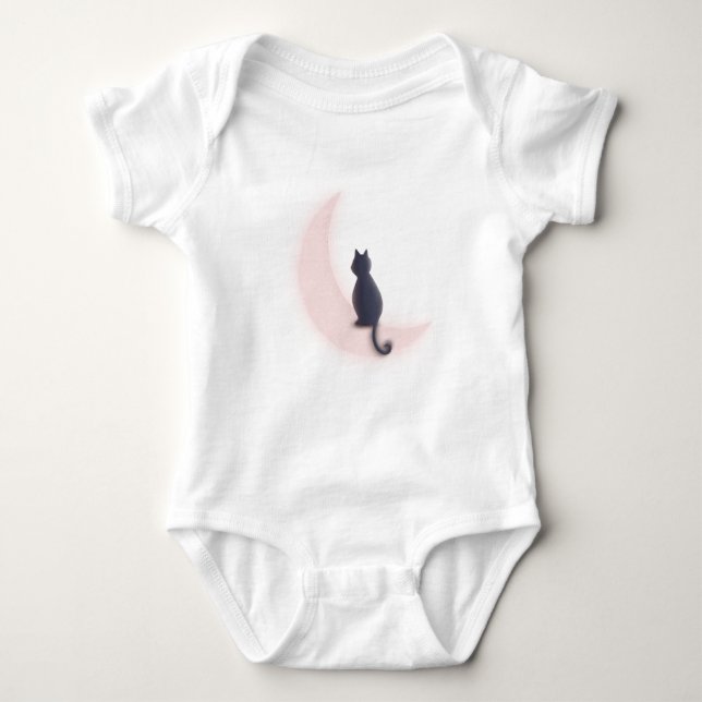 Black on the moon baby bodysuit (Front)