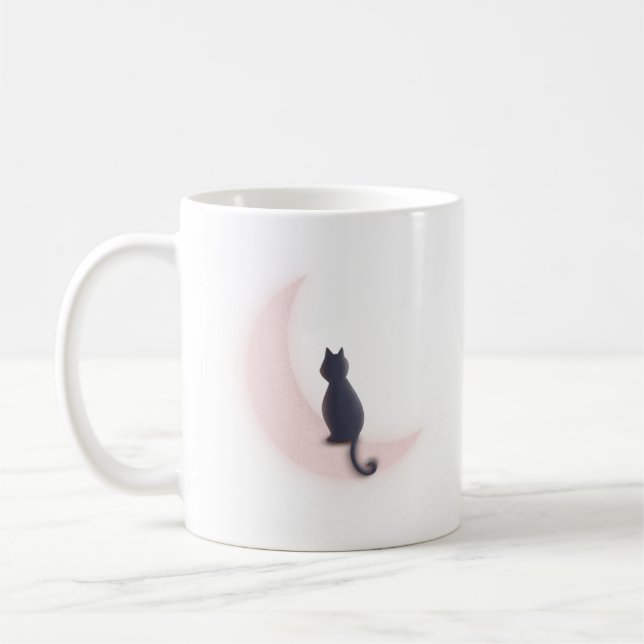 Black on the moon coffee mug (Left)