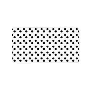 Black on White Dot Design Label