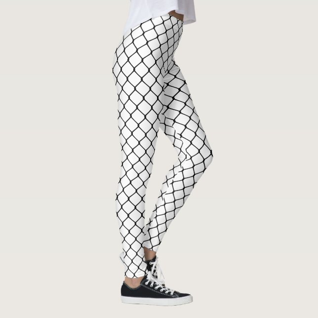 Black on White Fishnets Leggings (Right)
