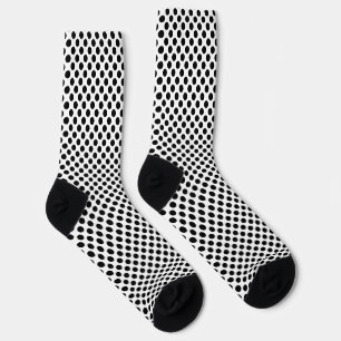 Black on White Medium Size Polka Dots Socks