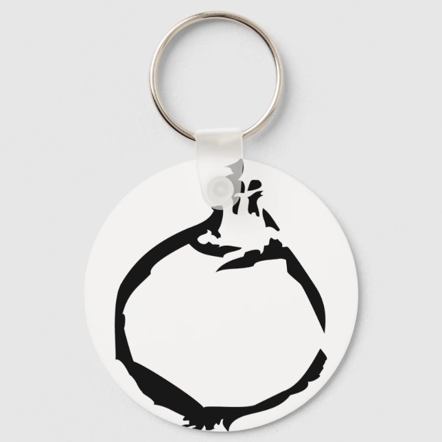black onion icon key ring (Front)