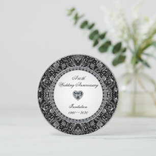 Black Onyx Diamond Wedding Anniversary Invitation