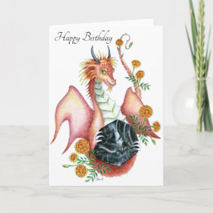 Black Onyx (Leo) - Birthday Card