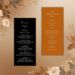 black onyx modern vintage deco wedding  program