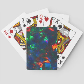 Black Opal Fire Red Green Designer Playing Cards