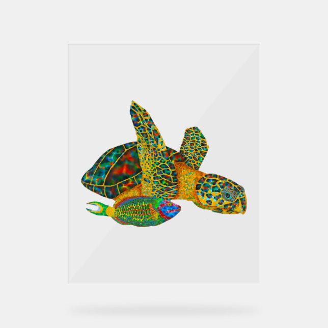 Black Opal SeaTurtle Acrylic Sign (Front)