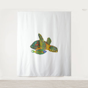 Black Opal SeaTurtle Tapestry