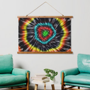 Black Opal Tie Dye, Hanging Tapestry