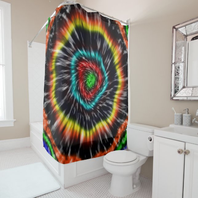 Black Opal Tie Dye,   Shower Curtain (In Situ)