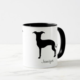 Black (Or Any Other Colour) Iggy Silhouette & Name Mug