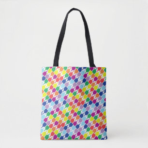 Black or white pickleball paddles 💚❤️💛💙 tote bag