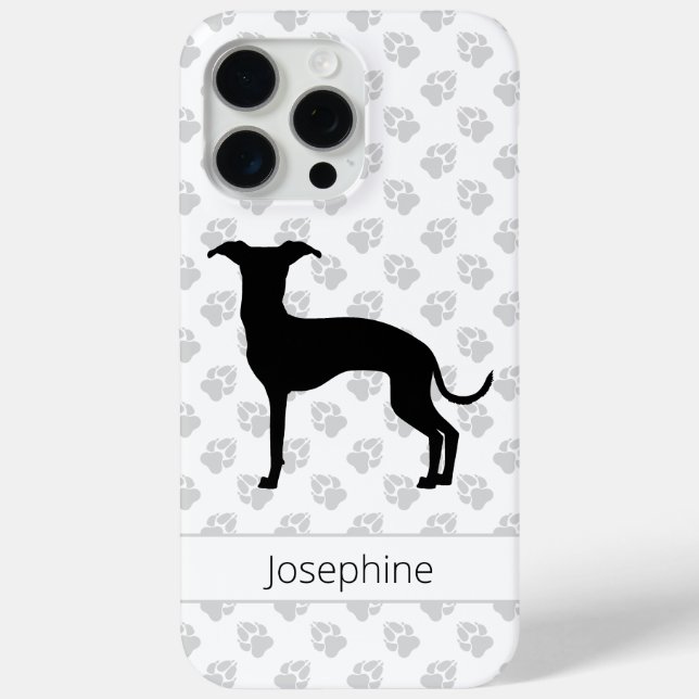 Black (Or Your Colour) Iggy Silhouette With Name Case-Mate iPhone Case (Back)