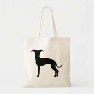 Black (Or Your Colour) Italian Greyhound Silhouett Tote Bag