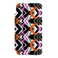 Black, Orange, And Pink Hand Drawn Arrow Pattern
