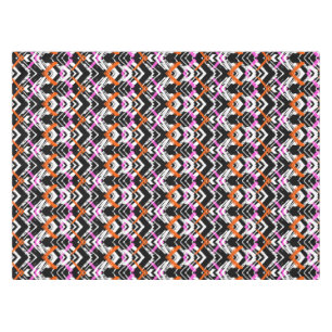 Black, Orange, And Pink Hand Drawn Arrow Pattern Tablecloth