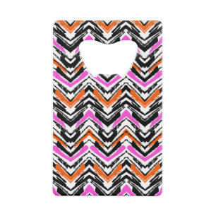 Black, Orange, And Pink Hand Drawn Chevron Pattern