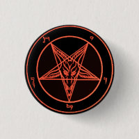 Black/Orange Baphomet Pins