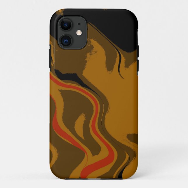 Black Orange Brown Abstract Background Case-Mate iPhone Case (Back)