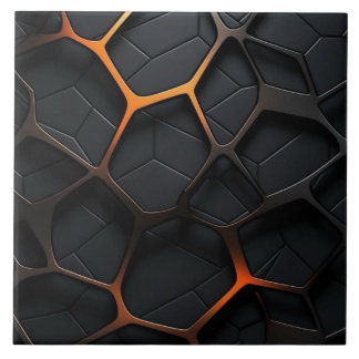 Black Orange Ceramic Tile