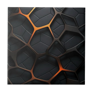 Black Orange Ceramic Tile