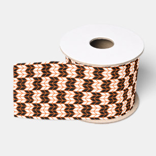 BLACK ORANGE CHECK KNIT 3" Wide Grosgrain Ribbon