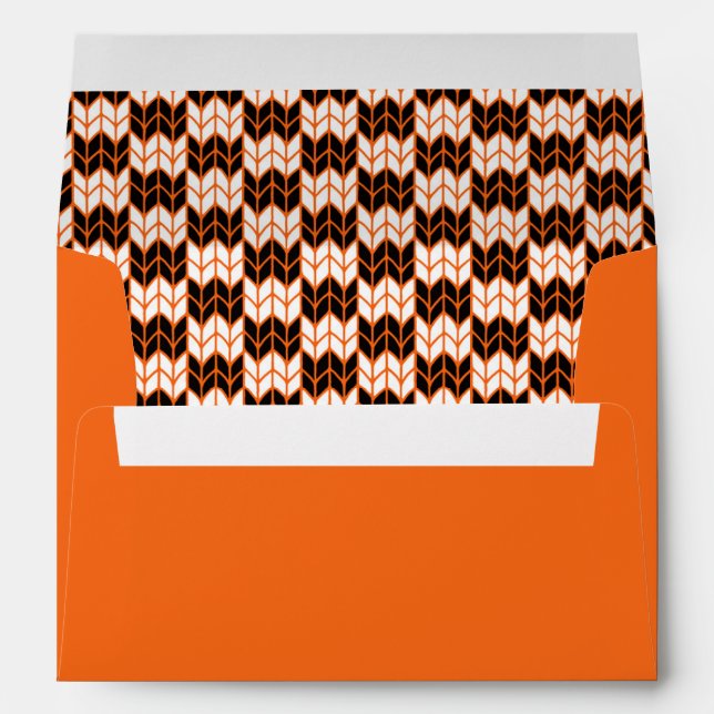 BLACK ORANGE CHECK KNIT A7 Envelope II (Back (Bottom))
