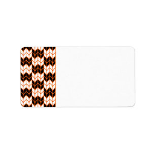 BLACK ORANGE CHECK KNIT Address Labels