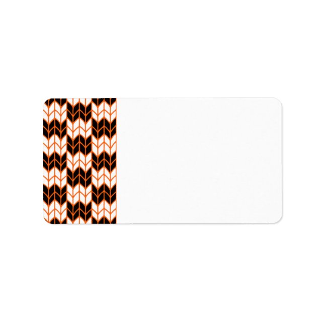 BLACK ORANGE CHECK KNIT Address Labels (Front)