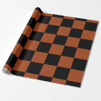 Black & Orange Chequered Squares Buffalo Plaid