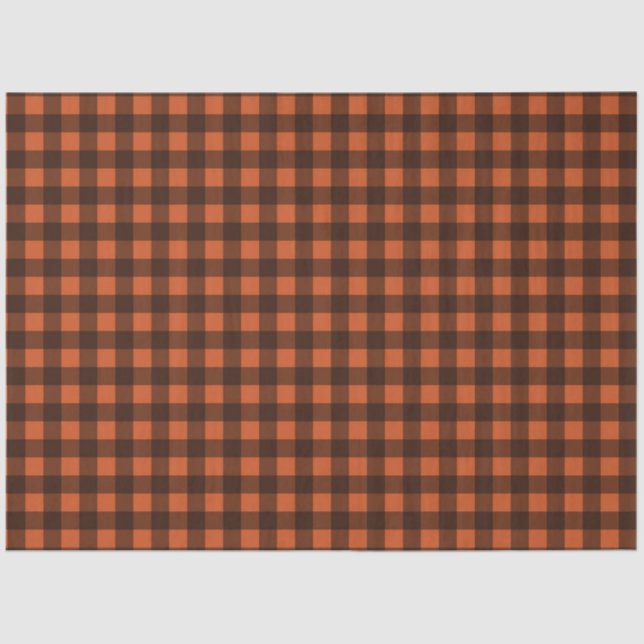 Black & Orange Chequered Tissue Paper (Front)