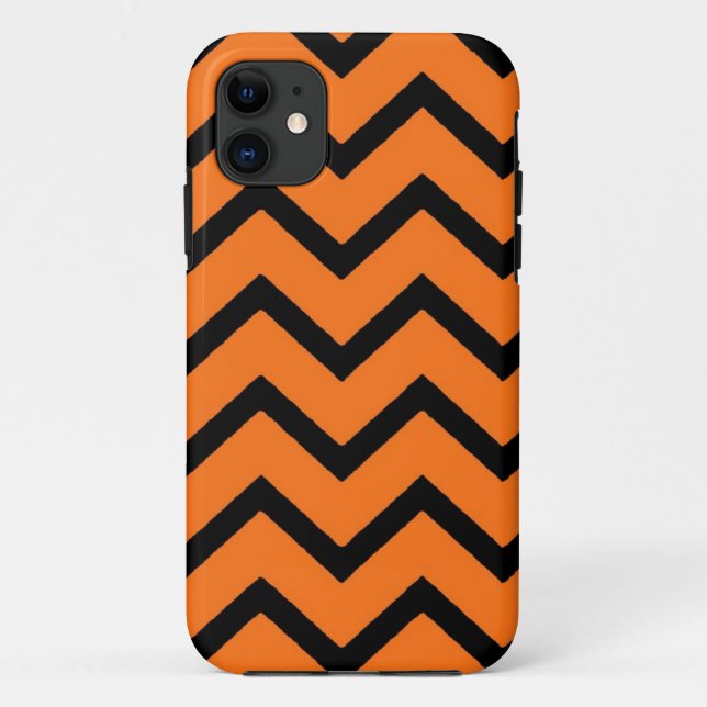 Black orange chevron style iphone 5 case (Back)