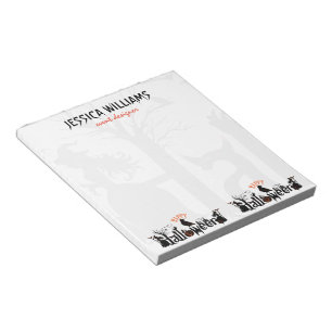 Black & Orange Halloween Concept Typography Notepad
