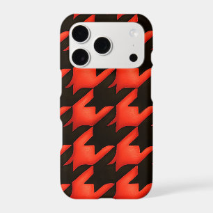 Black Orange Halloween Houndstooth Pattern