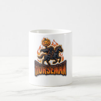 Black Orange Headless Horseman Halloween Coffee Mug