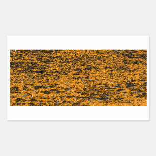 Black & Orange Marble Rectangle Sticker