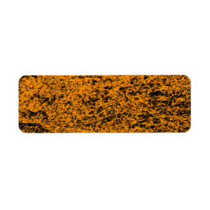 Black & Orange Marble Return Address Sticker