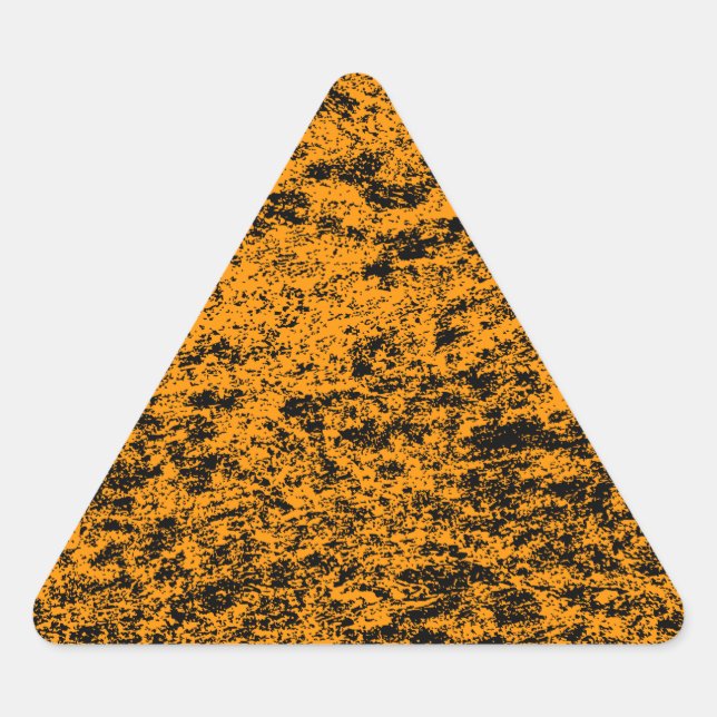 Black & Orange Marble Triangle Sticker (Front)