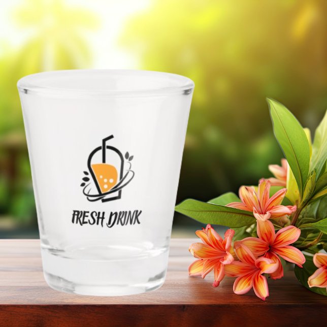 Black Orange Minimalist Fresh Drink Shot Glasses (Creator Uploaded)