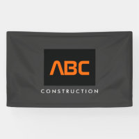 Black/Orange Monogram Logo Construction 