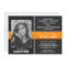 Black|Orange Photo Graduation Announcements