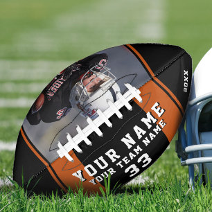 Black Orange Player Name Number Team Photo Football